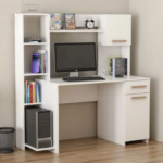 مكتب شامل مكتبة مقاس 144 * 60 * 150 سم شامل وحدة ادراج + ارفف