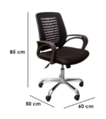 ⁦كرسى ظهر وسط شبك - موديل CH 108 B - يدات ثابتة - نجمة معدن⁩ - الصورة ⁦3⁩