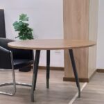 ترابيزة اجتماعات 120 سم دائرية موديل Elegant مقاس 120 * 120 * 75 سم بشاسيه معدني