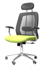 ⁦كرسى مدير ظهر عالي شبك - موديل GL 1052 A - يدات ثابتة - نجمة معدن⁩ - الصورة ⁦2⁩