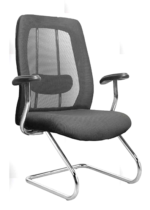 ⁦كرسى انتظار  تنجيد شبك - موديل GL 105 C - يدات متحركة - يستند على قاعدة حرف C⁩ - الصورة ⁦2⁩