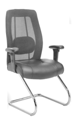 ⁦كرسى انتظار  تنجيد شبك - موديل GL 1051 C - يدات متحركة - يستند على قاعدة حرف C⁩ - الصورة ⁦2⁩