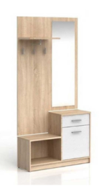 جزامة و شماعة ملابس عرض 100 سم موديل Shoes + Dresser 01 مقاس 40 * 100 * 200 سم