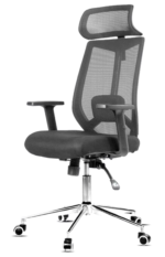 ⁦كرسى مدير ظهر عالي شبك - موديل GL 125 A - يدات متحركة - نجمة معدن⁩ - الصورة ⁦2⁩