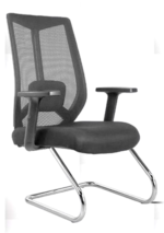 ⁦كرسى انتظار  تنجيد شبك - موديل GL 125 C - يدات متحركة - يستند على قاعدة حرف C⁩ - الصورة ⁦2⁩