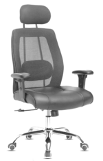 ⁦كرسى مدير ظهر عالي شبك - موديل GL 1051 A - يدات متحركة - نجمة معدن⁩ - الصورة ⁦2⁩