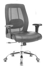 ⁦كرسى ظهر وسط شبك - موديل GL 1051 B - يدات متحركة - نجمة معدن⁩ - الصورة ⁦2⁩