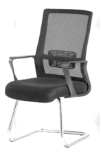 ⁦كرسى انتظار  تنجيد شبك - موديل GL 114 C - يدات ثابتة - يستند على قاعدة حرف C⁩ - الصورة ⁦2⁩