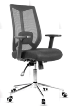 ⁦كرسى ظهر وسط شبك - موديل GL 125 B - يدات متحركة - نجمة معدن⁩ - الصورة ⁦2⁩