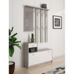 ⁦جزامة و شماعة ملابس عرض 90 سم موديل Shoes + Dresser 14 مقاس 35 * 90 * 170 سم⁩ - الصورة ⁦4⁩