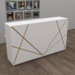 كاونتر استقبال 140 سم موديل CNC مقاس 140 * 60 * 110 سم