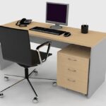 مكتب مقاس 120 * 60 * 75 سم شامل وحدة ادراج 3 درج