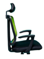 ⁦كرسى ظهر عالي شبك مزود بمسند راس - موديل Euro New Smart 1005 AM - يدات ثابتة - نجمة معدن⁩ - الصورة ⁦3⁩