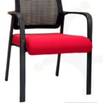 كرسى انتظار  شبك - موديل Euro Marina 9002 4Leg - يدات عالية - يستند على قاعدة 4 ارجل دهان الكتروستاتيك