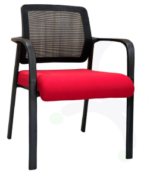 ⁦كرسى انتظار  شبك - موديل Euro Marina 9002 4Leg - يدات عالية - يستند على قاعدة 4 ارجل دهان الكتروستاتيك⁩ - الصورة ⁦2⁩
