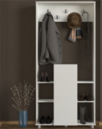 ⁦جزامة و شماعة ملابس عرض 90 سم موديل Shoes + Dresser 03 مقاس 30 * 90 * 180 سم⁩ - الصورة ⁦2⁩