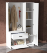 جزامة و شماعة ملابس عرض 100 سم موديل Shoes + Dresser 07 مقاس 35 * 100 * 180 سم