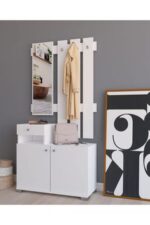 جزامة و شماعة ملابس عرض 80 سم موديل Shoes + Dresser 12 مقاس 35 * 80 * 90 / 80 سم