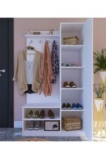 جزامة و شماعة ملابس عرض 80 سم موديل Shoes + Dresser 13 مقاس 35 * 80 * 180 سم