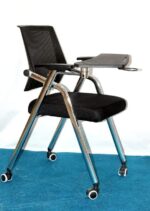 ⁦كرسى محاضرات شبك بمسند كتابة - موديل EH 139 4Leg - شامل يدات - يستند على قاعدة 4 ارجل دهان نيكل⁩ - الصورة ⁦5⁩