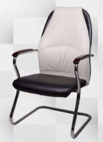 ⁦كرسى انتظار تنجيد جلد - موديل GL 315 C -يستند على شاسيه معدني حرف سي⁩ - الصورة ⁦2⁩
