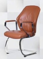 ⁦كرسى انتظار تنجيد جلد - موديل GL 318 C -يستند على شاسيه معدني حرف سي⁩ - الصورة ⁦2⁩