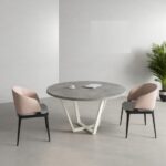 ⁦ترابيزة اجتماعات 120 سم دائرية موديل X Leg مقاس 120 * 120 * 75 سم بشاسيه معدني⁩ - الصورة ⁦3⁩