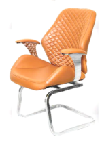 ⁦كرسى انتظار تنجيد جلد - موديل GL 305 C -يستند على شاسيه معدني حرف سي⁩ - الصورة ⁦2⁩
