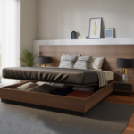سرير نوم Bed King -01 شامل 2 كمود