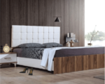 ⁦سرير نوم Bed -06 ظهر تنجيد ( قماش او جلد )⁩ - الصورة ⁦2⁩