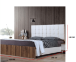 ⁦سرير نوم Bed -06 ظهر تنجيد ( قماش او جلد )⁩ - الصورة ⁦3⁩