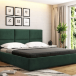 سرير نوم Bed -04 ظهر تنجيد ( قماش او جلد مقلوب )