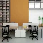 وحدة عمل رباعية 240 سم موديل Metaly -T3- with Sides  مقاس 240 * 120 * 75 سم بشاسيه معدني شاملة سايد بالادراج