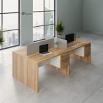 وحدة عمل رباعية 240 سم موديل Smarty 02 مقاس الفرد 120 * 60 * 75 سم شاملة 2 درج معلق