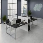 ⁦وحدة عمل رباعية 280 سم موديل Plus + Cabinets مقاس 280 * 120 * 75 سم بشاسيه معدني⁩ - الصورة ⁦4⁩