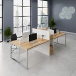 ⁦وحدة عمل رباعية 280 سم موديل Plus + Cabinets مقاس 280 * 120 * 75 سم بشاسيه معدني⁩ - الصورة ⁦3⁩