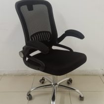 كرسى ظهر وسط شبك - موديل MSH 3000 B - يدات متحركة - نجمة معدن