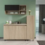 مطبخ Kit- 10 خشب ام دي اف مقاس 47 * 120 * 86 سم + وحدة تخزين جانبية