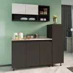 ⁦مطبخ Kit- 10 خشب ام دي اف مقاس 47 * 120 * 86 سم + وحدة تخزين جانبية⁩ - الصورة ⁦3⁩
