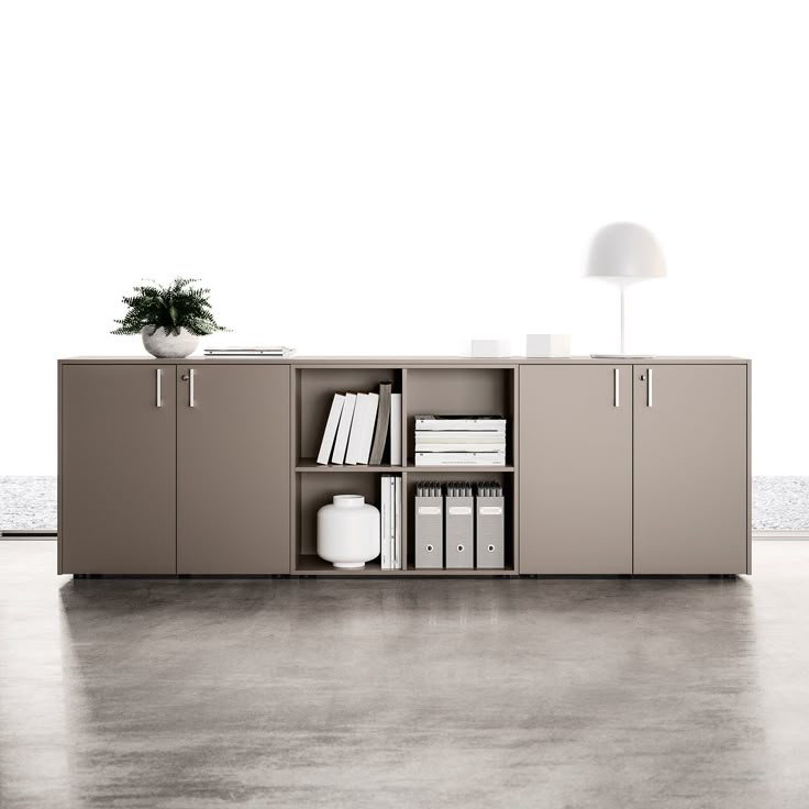 FUNNY - OFFICE FURNITURE - Marco Podrini وحدة تخزين ملفات - مكتبة CBNT 21 - مقاس 40 * 240 * 80 سم ضلف + ارفف - الصورة 1