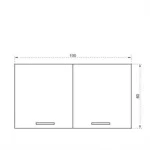 ⁦وحدة تخزين مطبخ Store unit 10 خشب ام دي اف مقاس 32 * 100 * 60 سم⁩ - الصورة ⁦3⁩