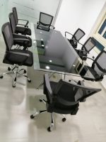 ⁦ترابيزة اجتماعات 240 سم موديل  Rio Plus - Glass مقاس 240 * 110 * 75 سم بشاسيه معدني⁩ - الصورة ⁦5⁩