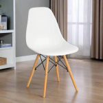 ⁦كرسى اكريليك - موديل Decor 01 - يستند على 4 ارجل خشب زان⁩ - الصورة ⁦8⁩