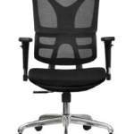 كرسى ظهر وسط شبك اسود - موديل DW 414 B - Black - يدات متحركة - نجمة معدن