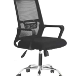 كرسى ظهر وسط شبك موديل DW 600 B - يدات ثابتة - نجمة معدن