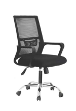 كرسى ظهر وسط شبك موديل DW 600 B - يدات ثابتة - نجمة معدن