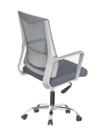 ⁦كرسى موظف شبك - DW 611 B Grey - يدات ثابتة - نجمة معدن⁩ - الصورة ⁦2⁩