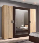 ⁦غرفة نوم Bedroom -19 مكونة من 4 قطع - سرير خشب + دولاب + 2 كمود⁩ - الصورة ⁦3⁩