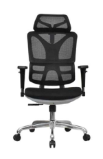 ⁦كرسى مدير ظهر عالي شبك - موديل DW 414 A - Grey - يدات متحركة - نجمة معدن⁩ - الصورة ⁦2⁩