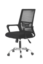 ⁦كرسى ظهر وسط شبك موديل DW 600 B - يدات ثابتة - نجمة معدن⁩ - الصورة ⁦2⁩